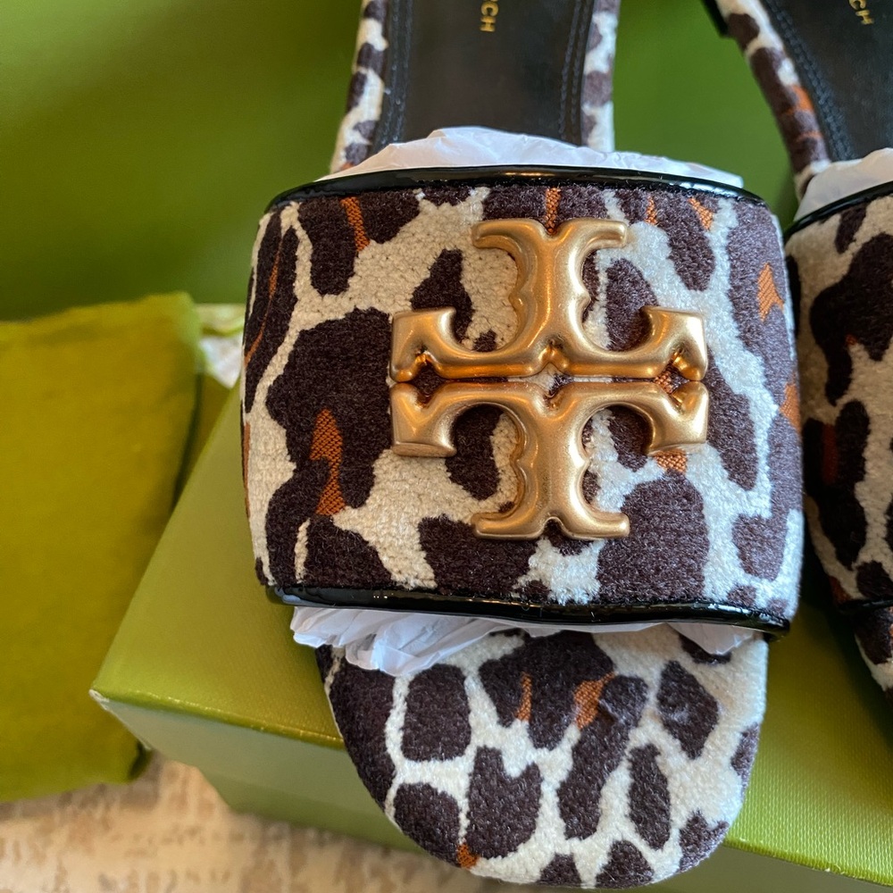 Tory Burch Leopard Slide Sandals in Brown - Picture 5 of 8